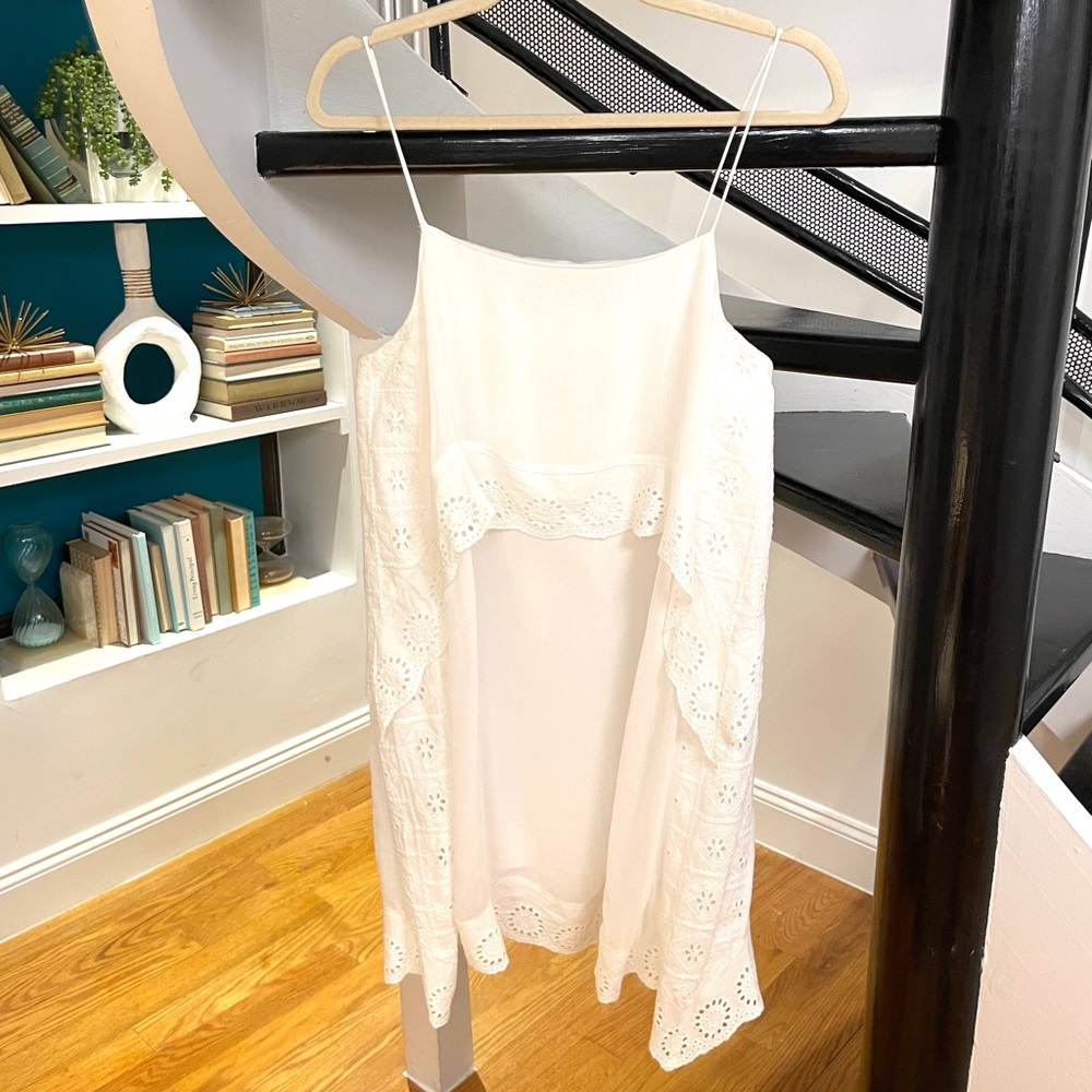 Zara White Eyelet Dress